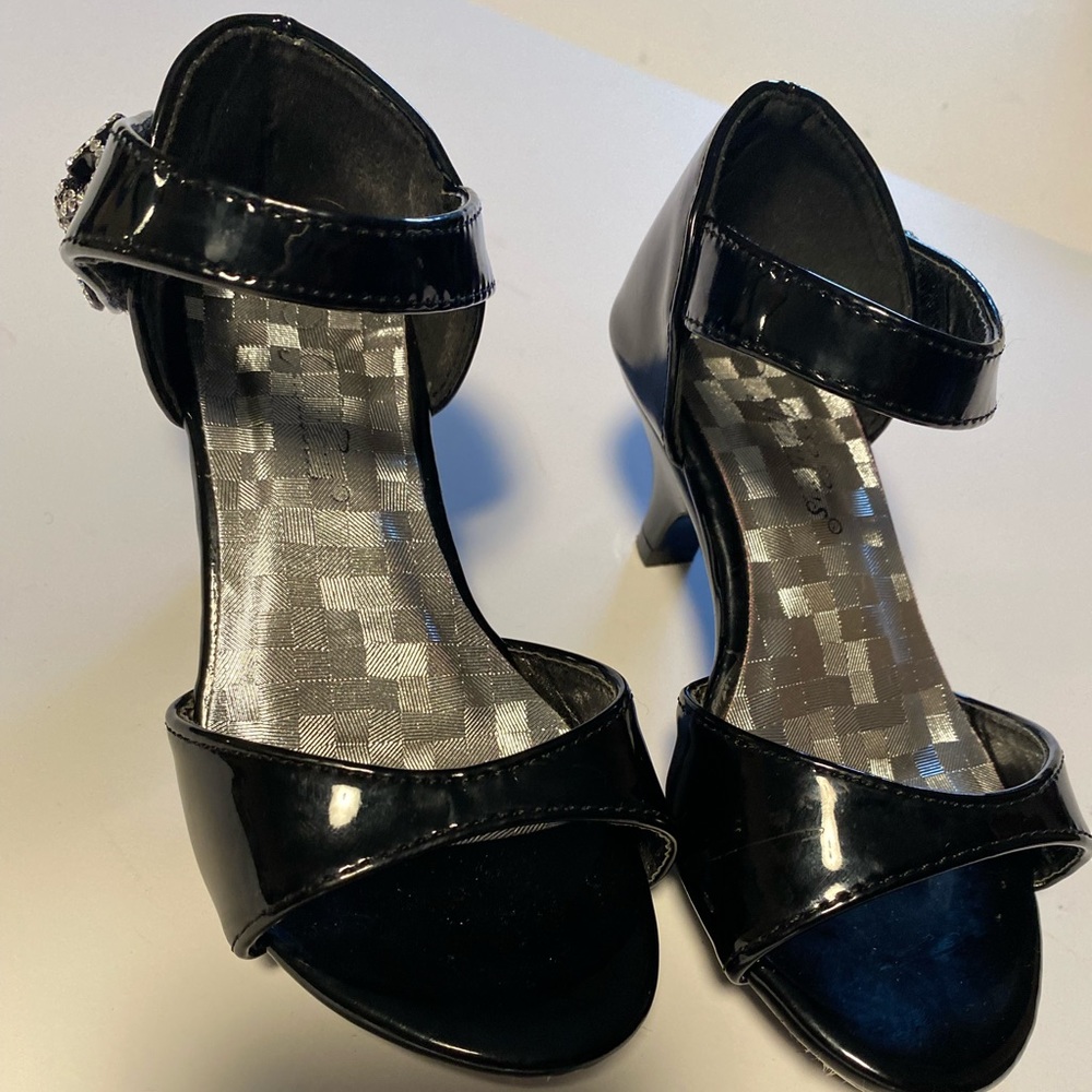 Black toddler heels size 10
